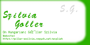 szilvia goller business card